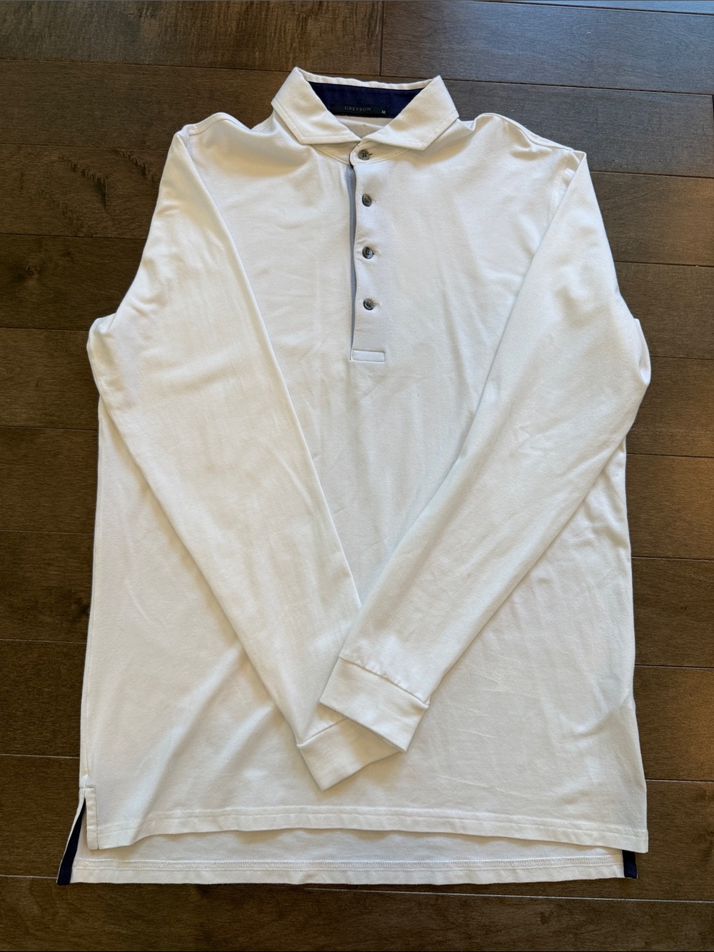 Greyson Men's Long Sleeve White Polo